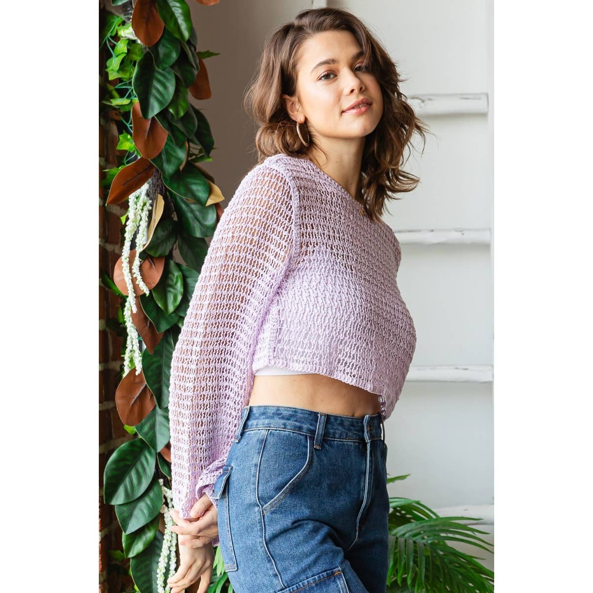 Sheer Crochet Crop Top