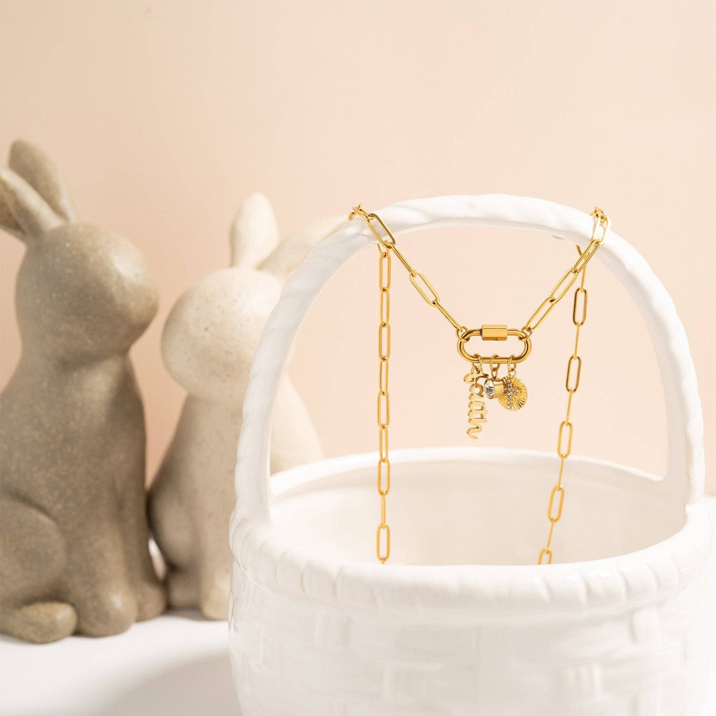 Carabiner Paperclip Necklace 16"