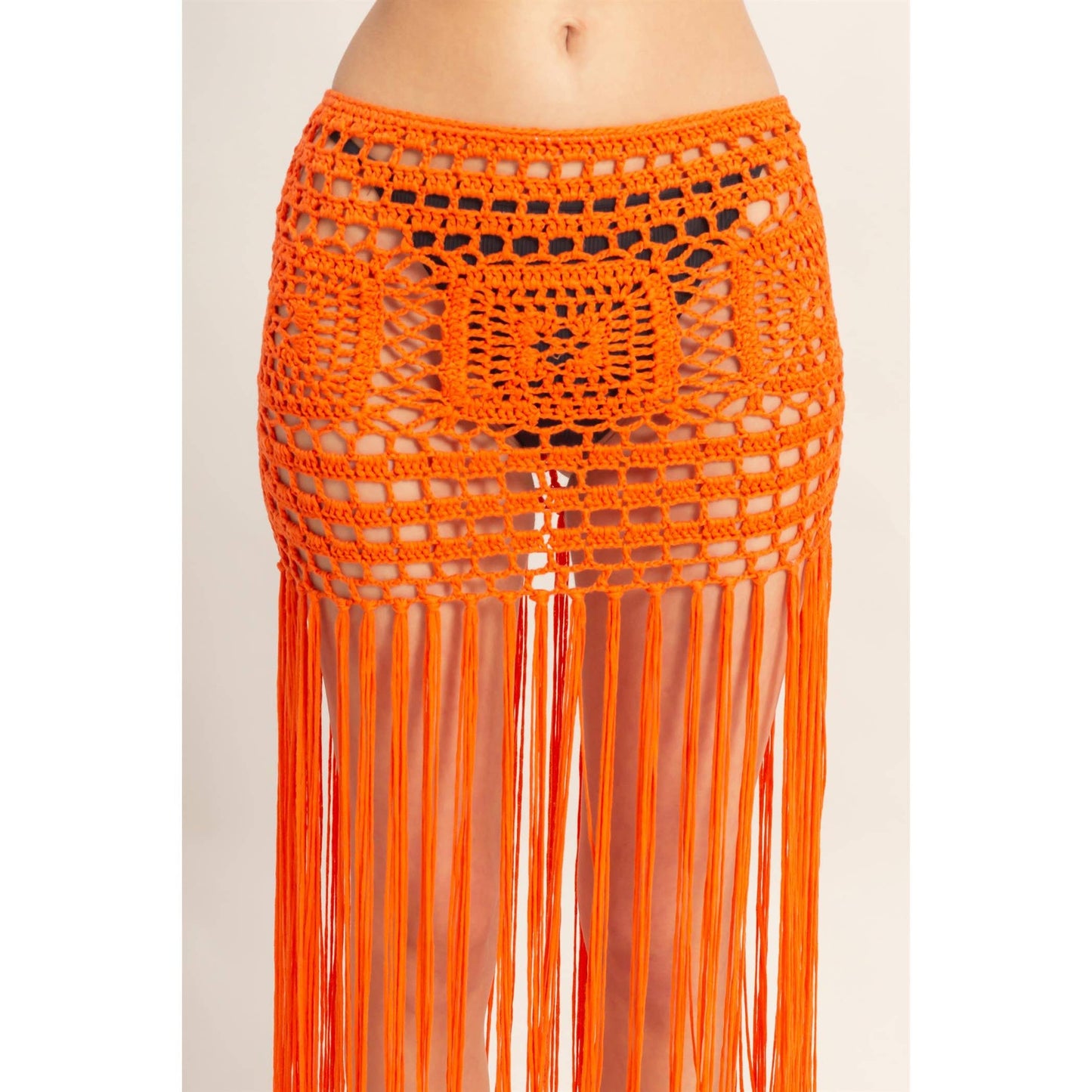 Summery Crochet Coverup Skirt