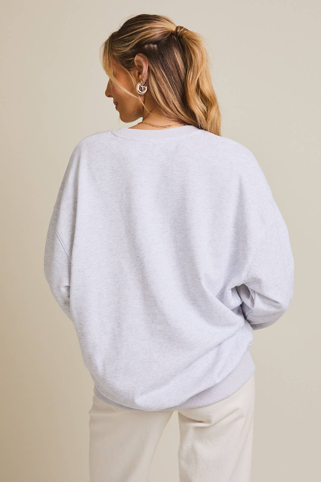 PLUS USA FLAG DAISY CREW NECK SWEATSHIRT