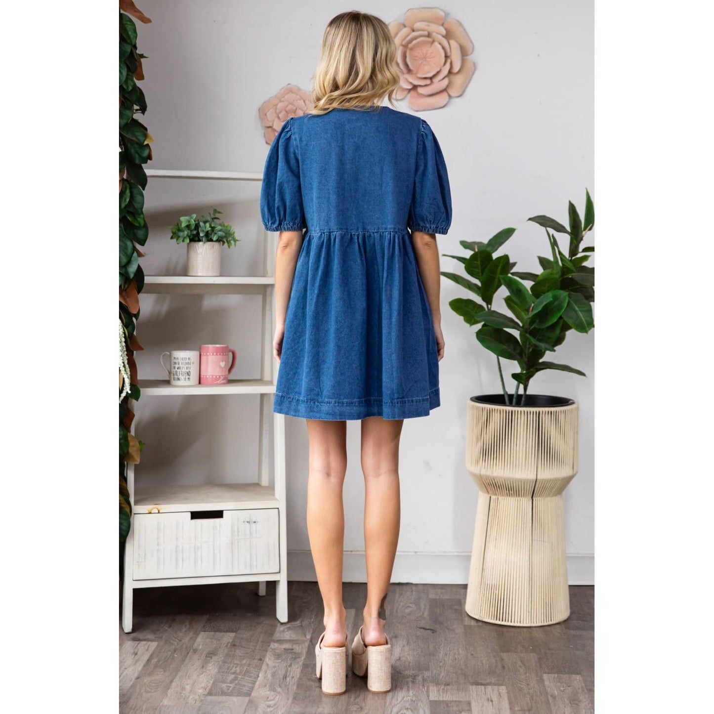 Babydoll Denim Mini Dress