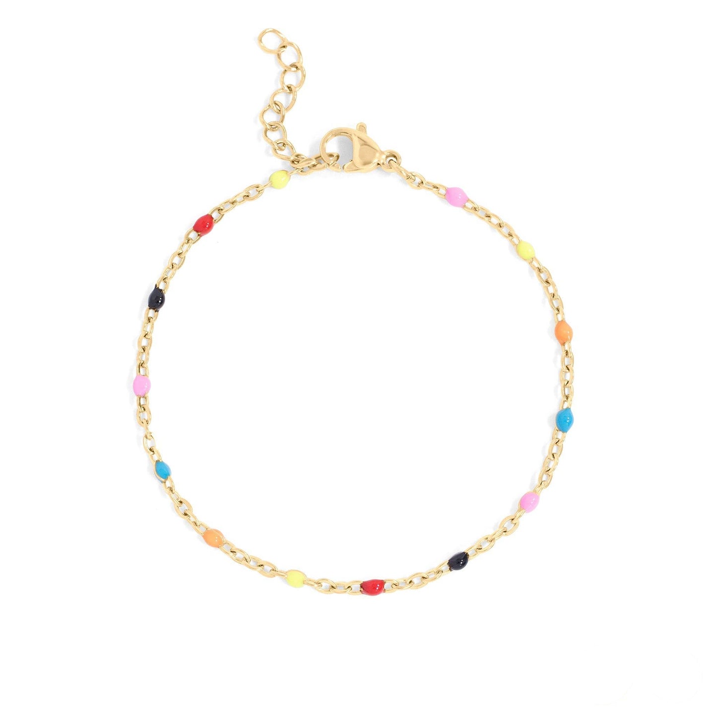 Gold Muti Color Confetti Bracelet