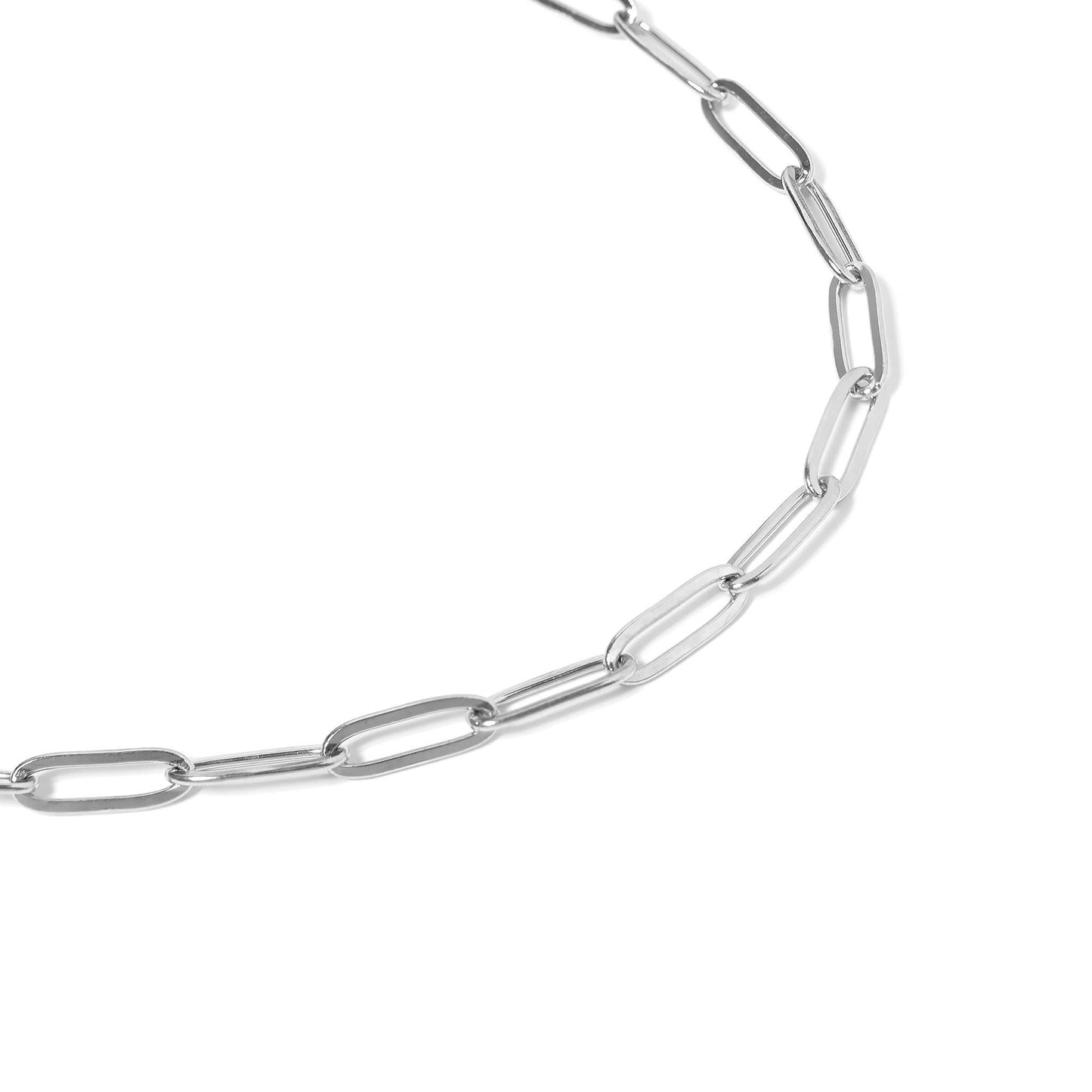 Stainless Paperclip Chain Necklace 18"/ 4mm