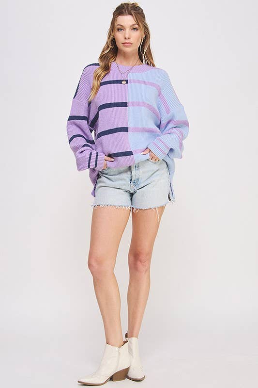 Striped Color Block Sweater
