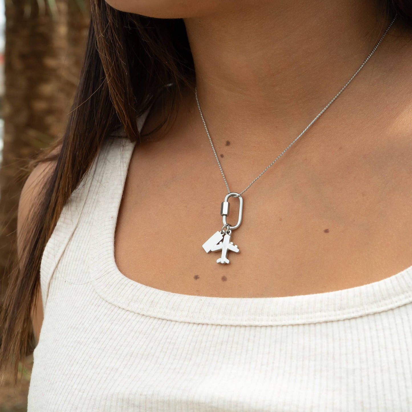 Carabiner Paperclip Necklace 16"