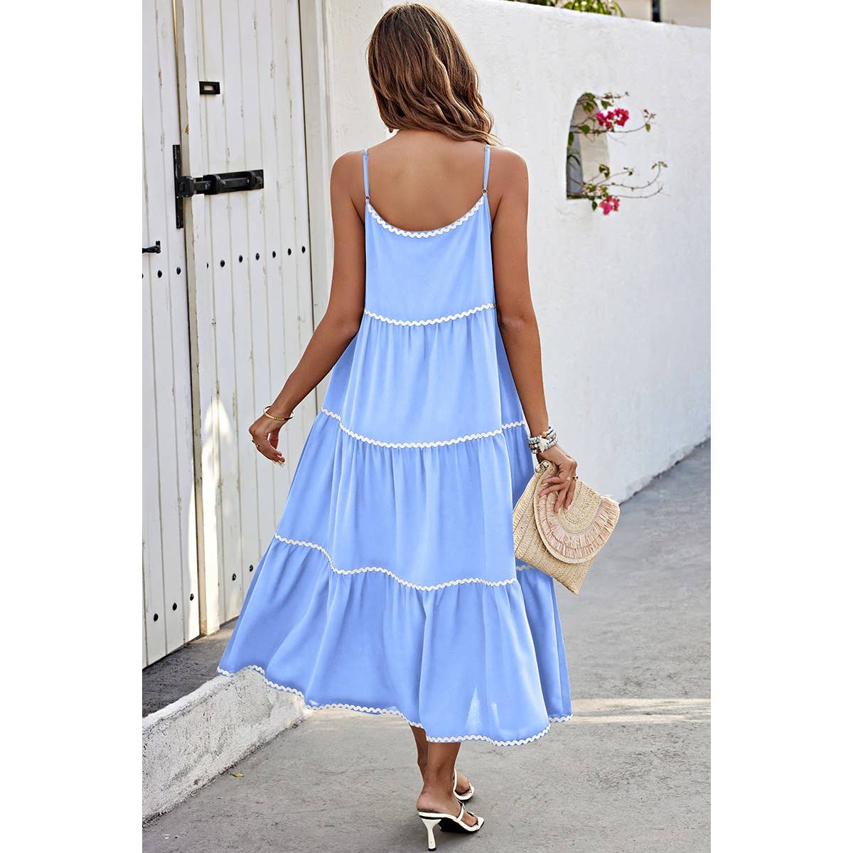 Square Neck Sleeveless A Line Loose Fit Dress