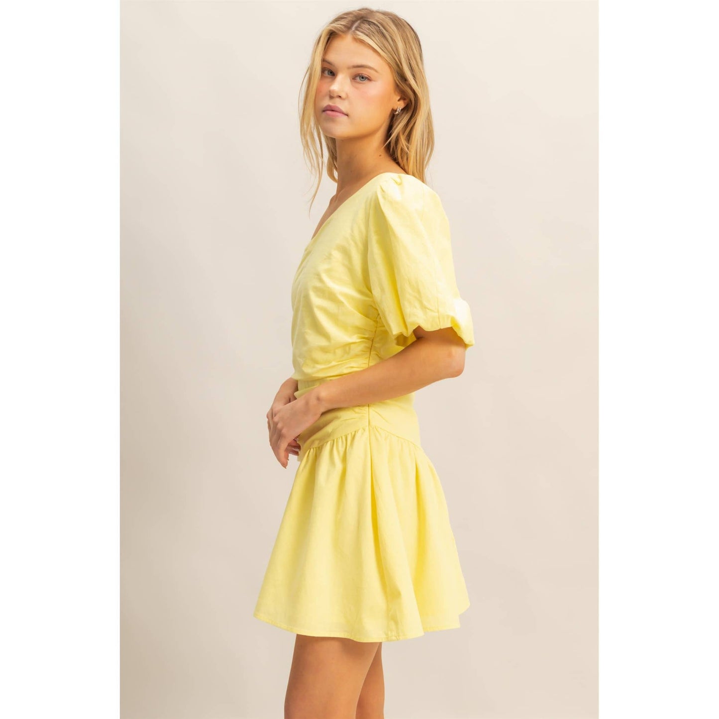 One Shoulder Tiered Cutout Mini Dress