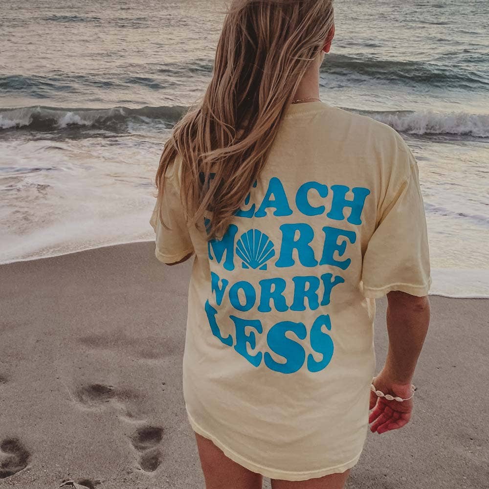 Beach More Worry Less Tee
