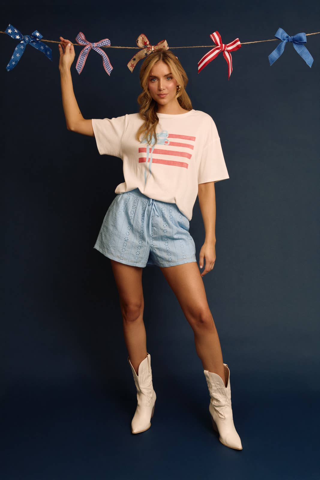 USA FLAG SCREEN PRINT T-SHIRT