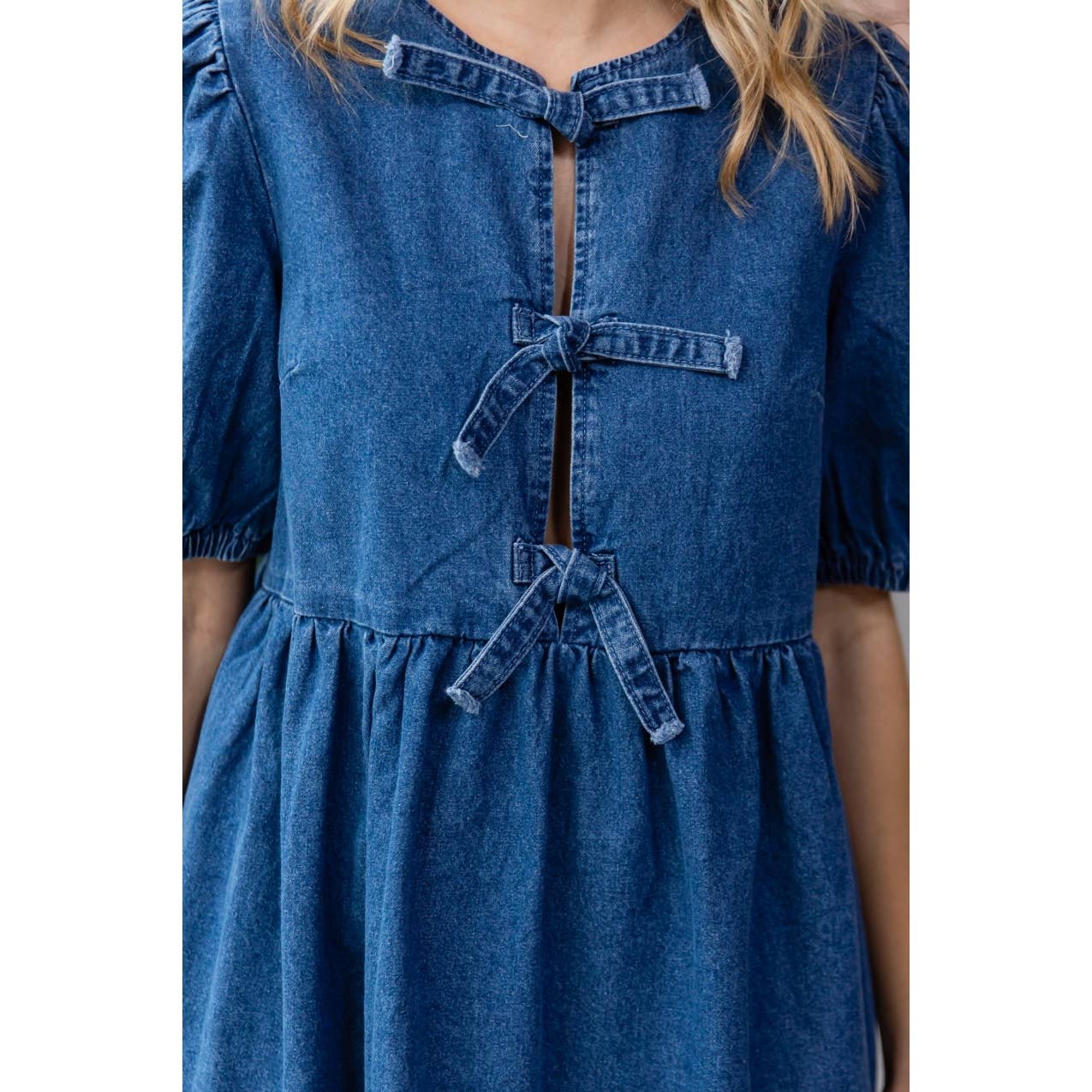 Babydoll Denim Mini Dress