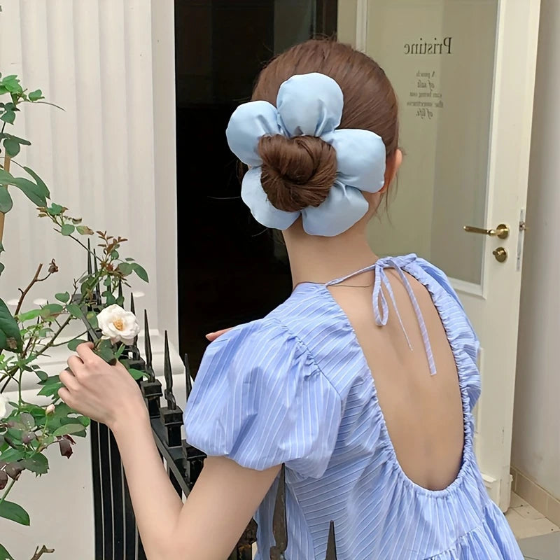 3D Flower Large Hair Scrunchie