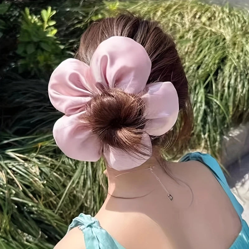 3D Flower Large Hair Scrunchie