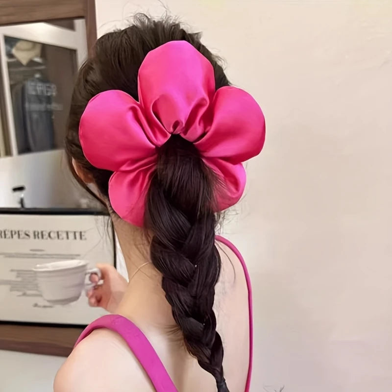 3D Flower Large Hair Scrunchie