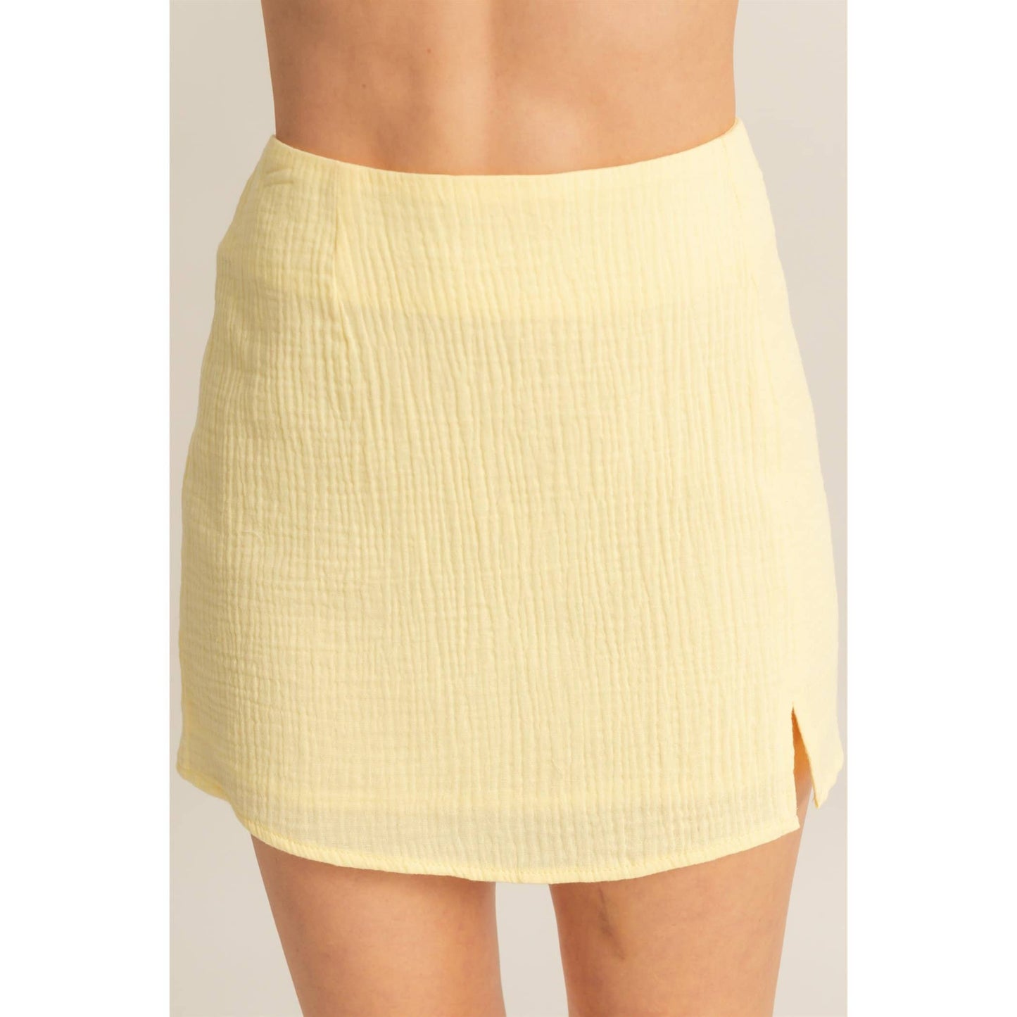 Ruched Bra Top And Mini Skirt Set