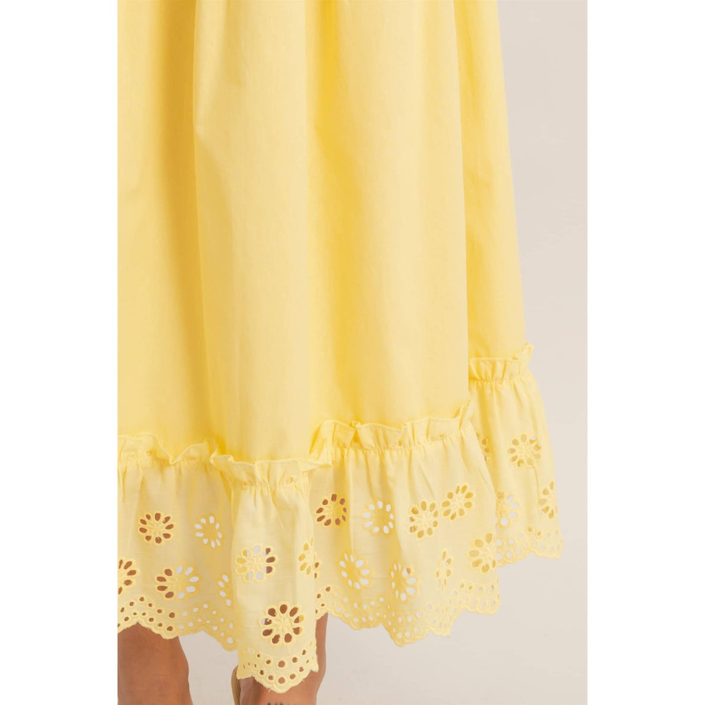 Tiered Eyelet Maxi Skirt