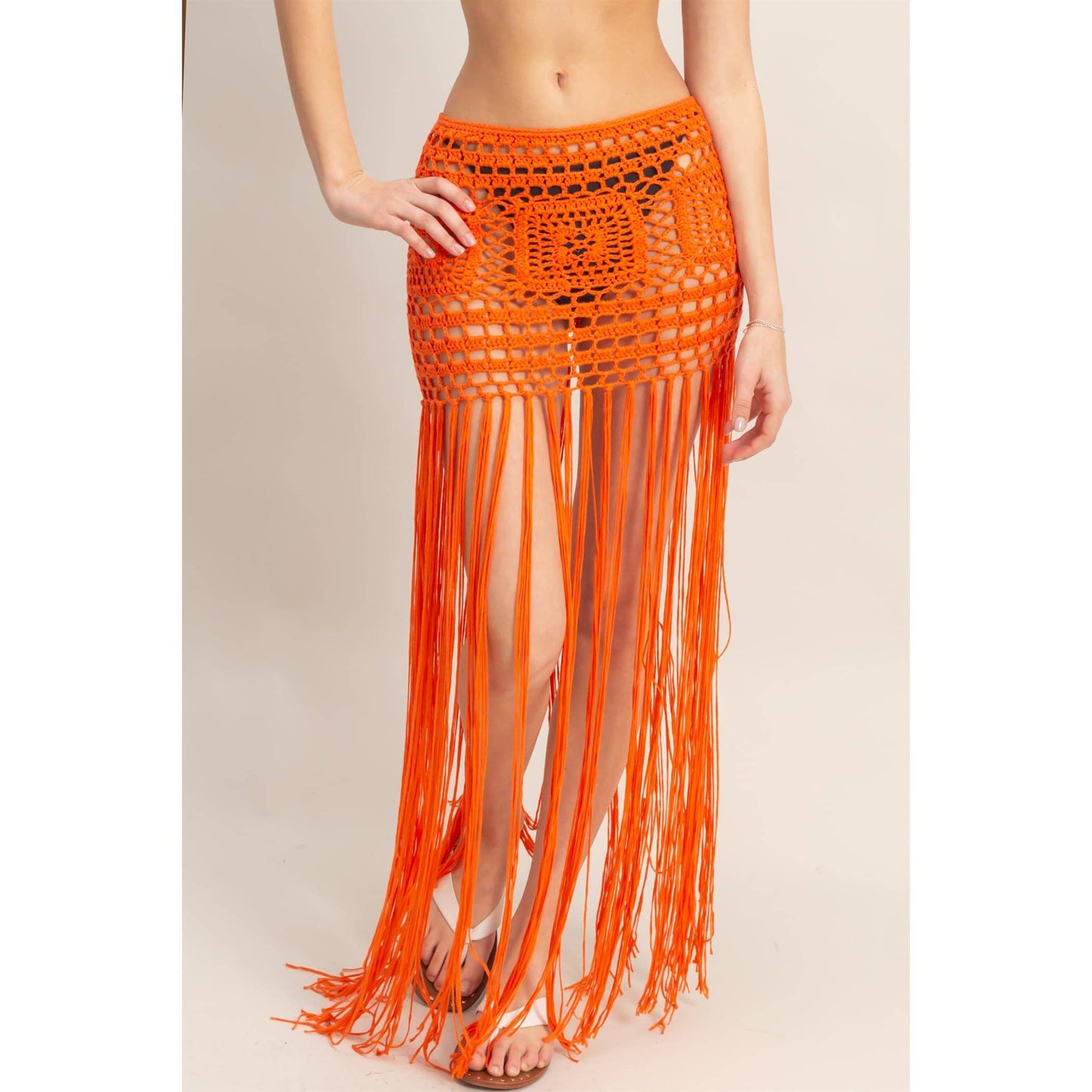 Summery Crochet Coverup Skirt
