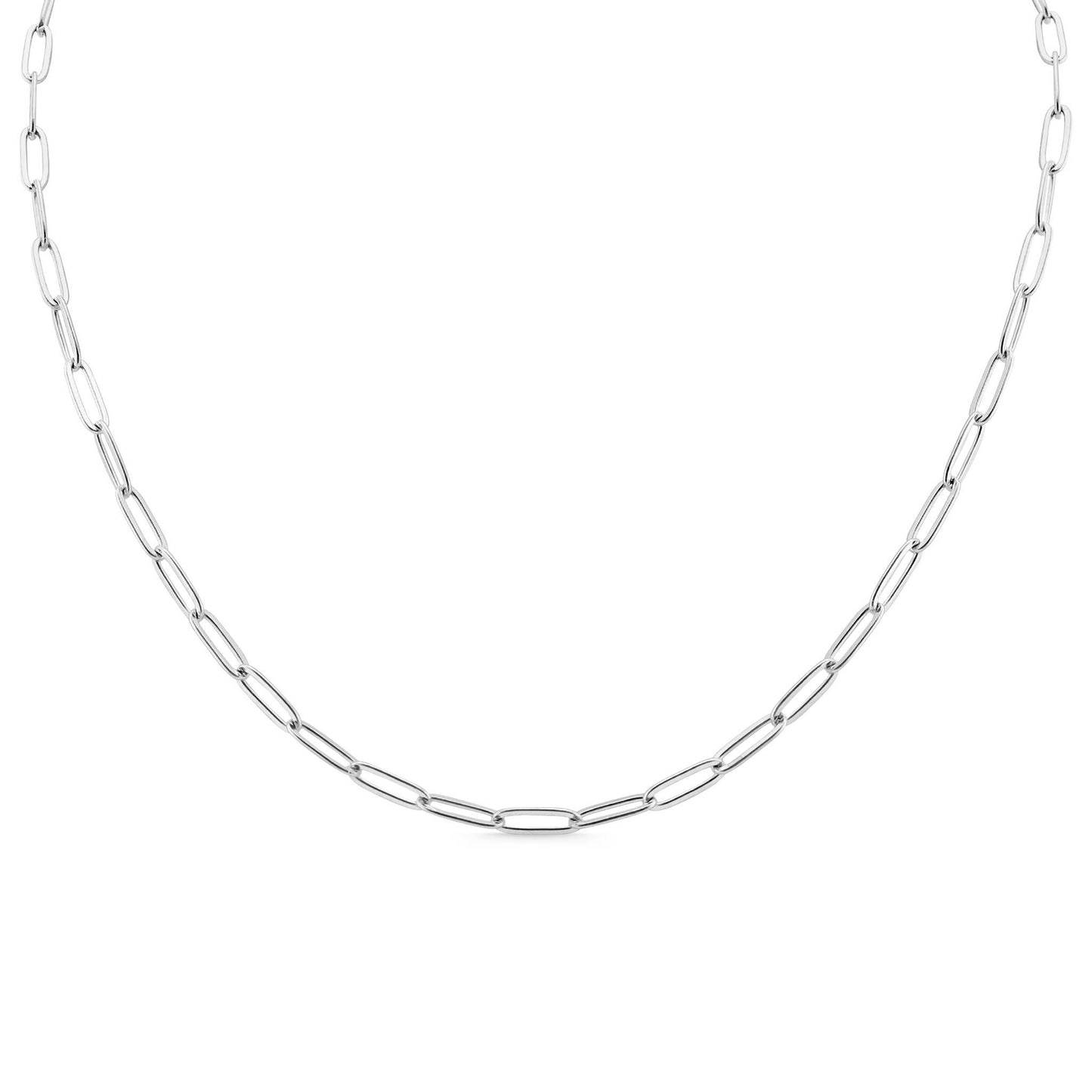 Stainless Paperclip Chain Necklace 18"/ 4mm