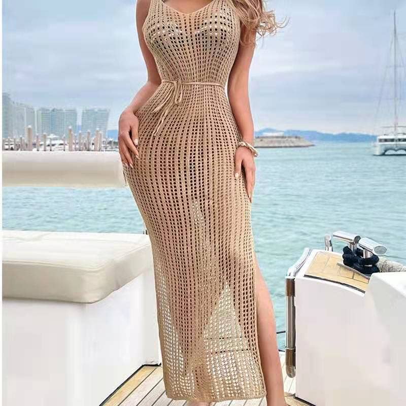 Backless Knitted Maxi Dress