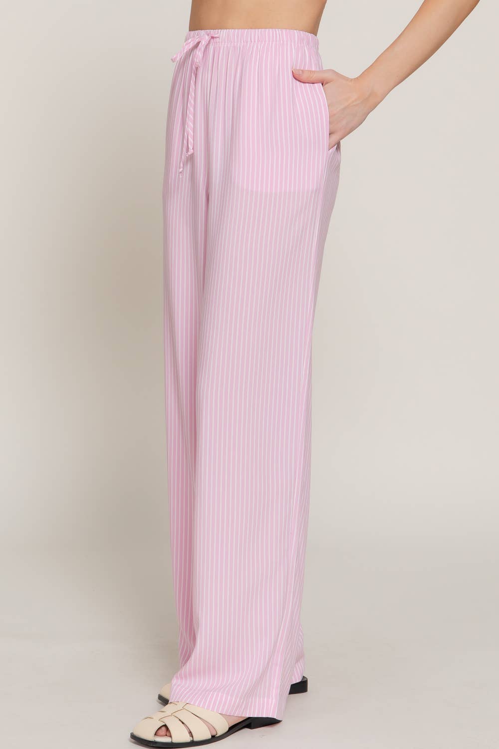 Stripe Print Woven Pants (S-2X)
