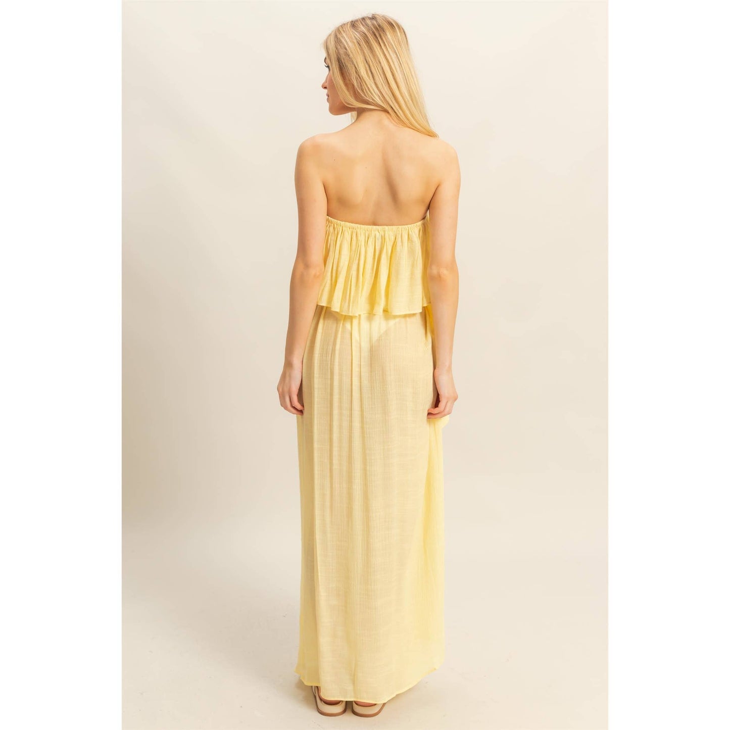 Flowy Tube Top And Maxi Skirt Set