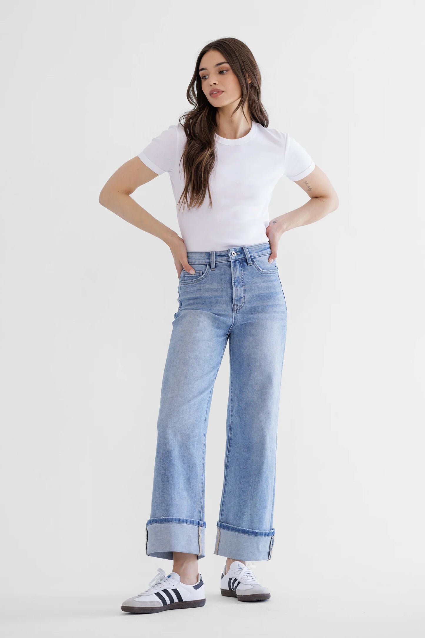 High Rise Wide Leg Denim