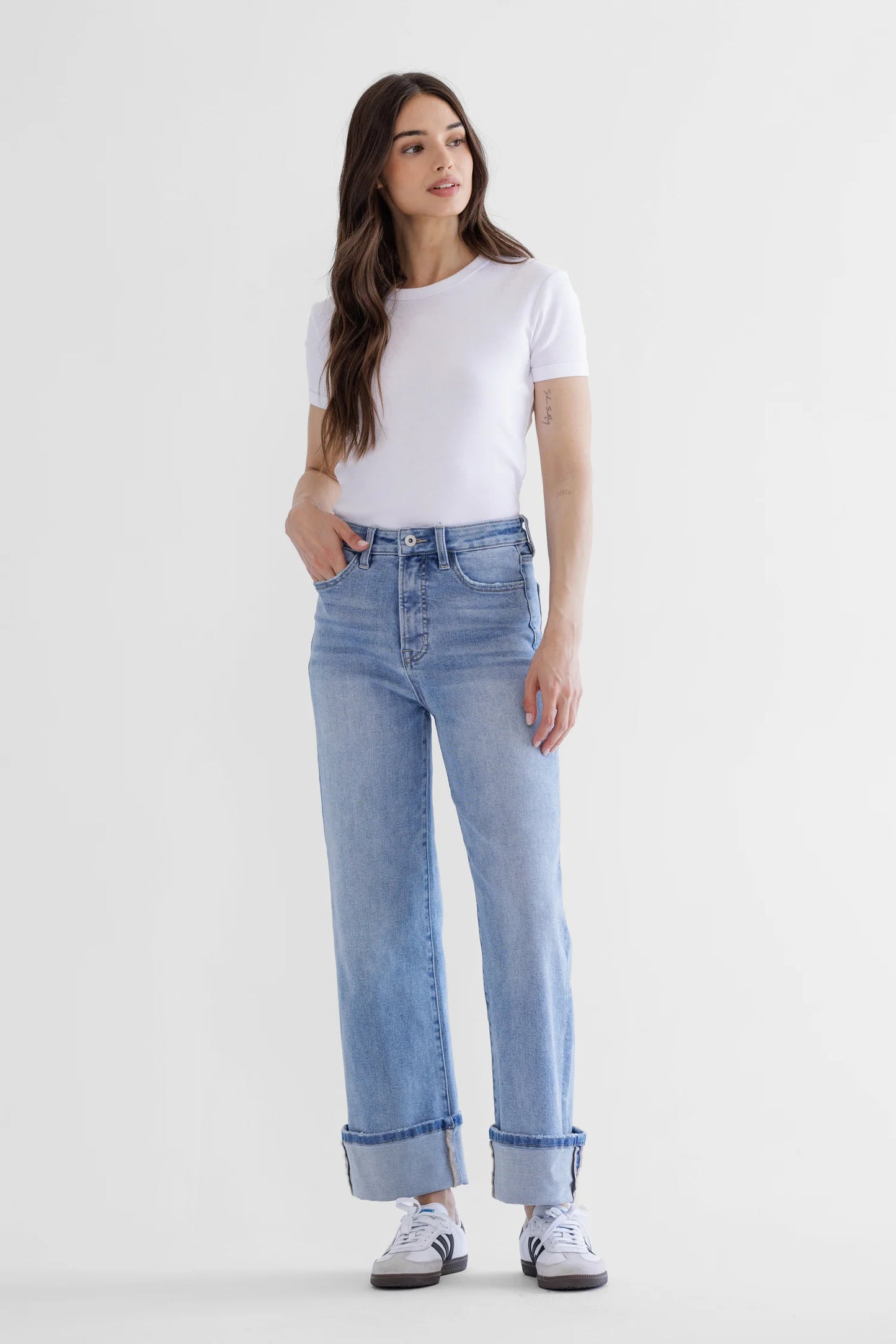High Rise Wide Leg Denim
