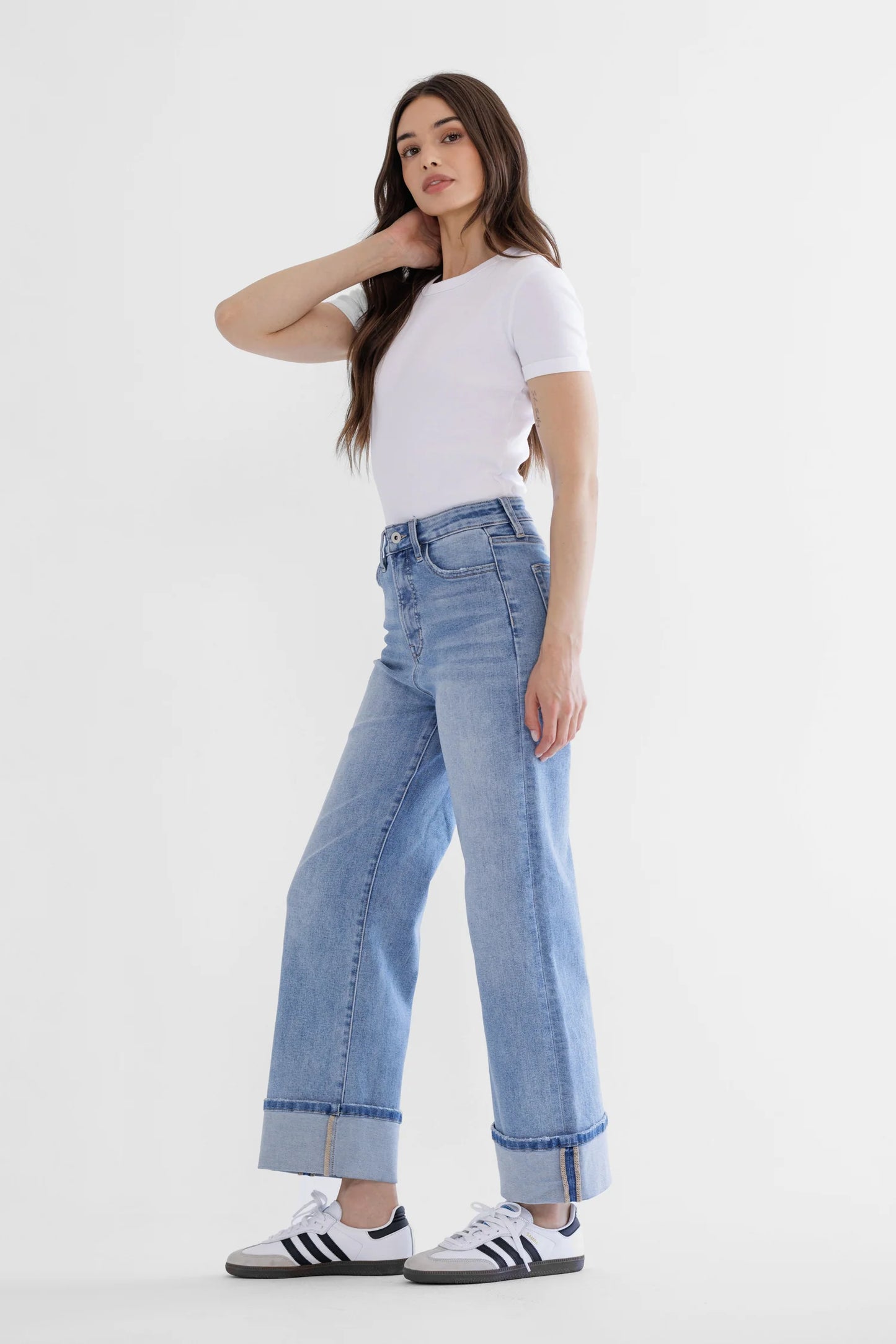 High Rise Wide Leg Denim
