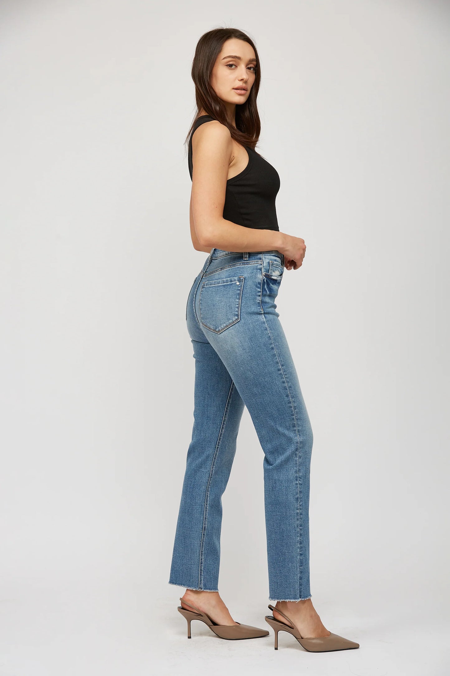 Super High Rise Straight Leg Denim