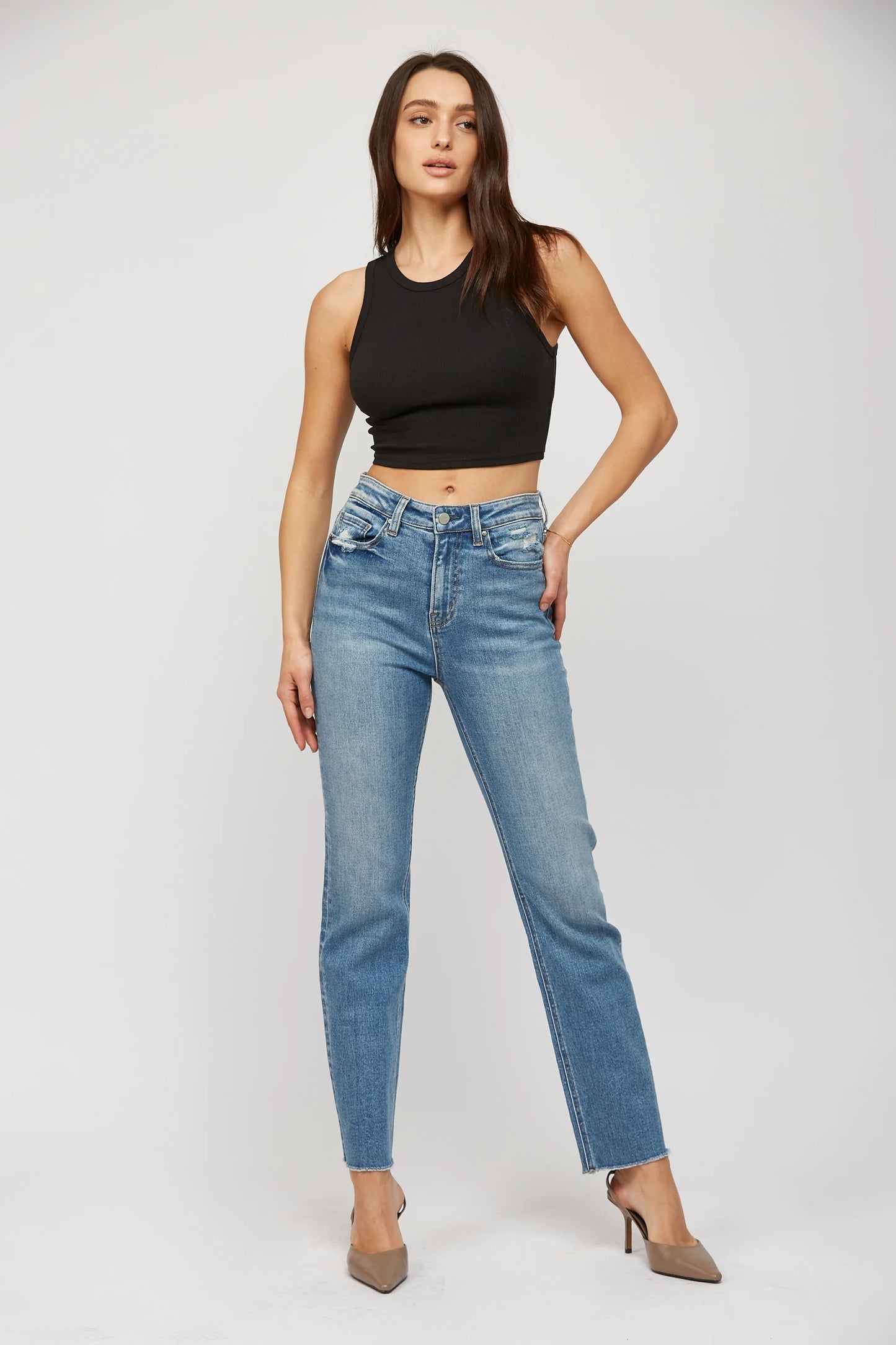 Super High Rise Straight Leg Denim