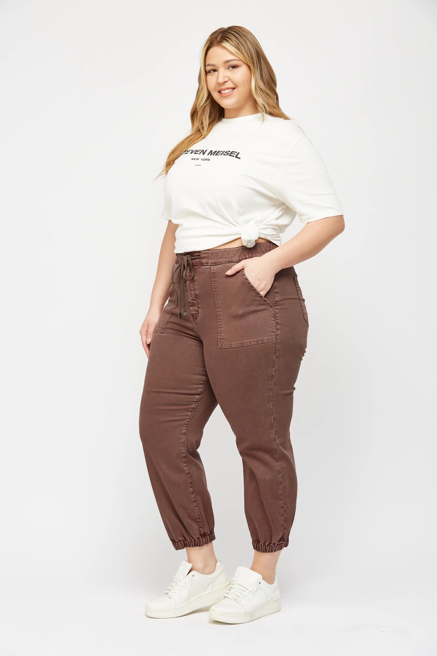 High Rise Crop Jogger Cocoa (S-3X)