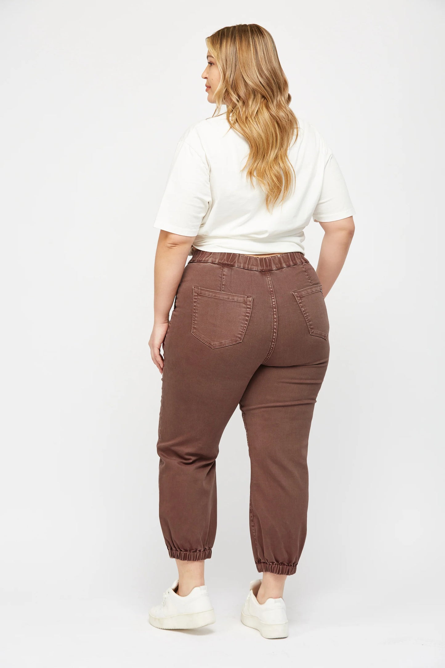 High Rise Crop Jogger Cocoa (S-3X)