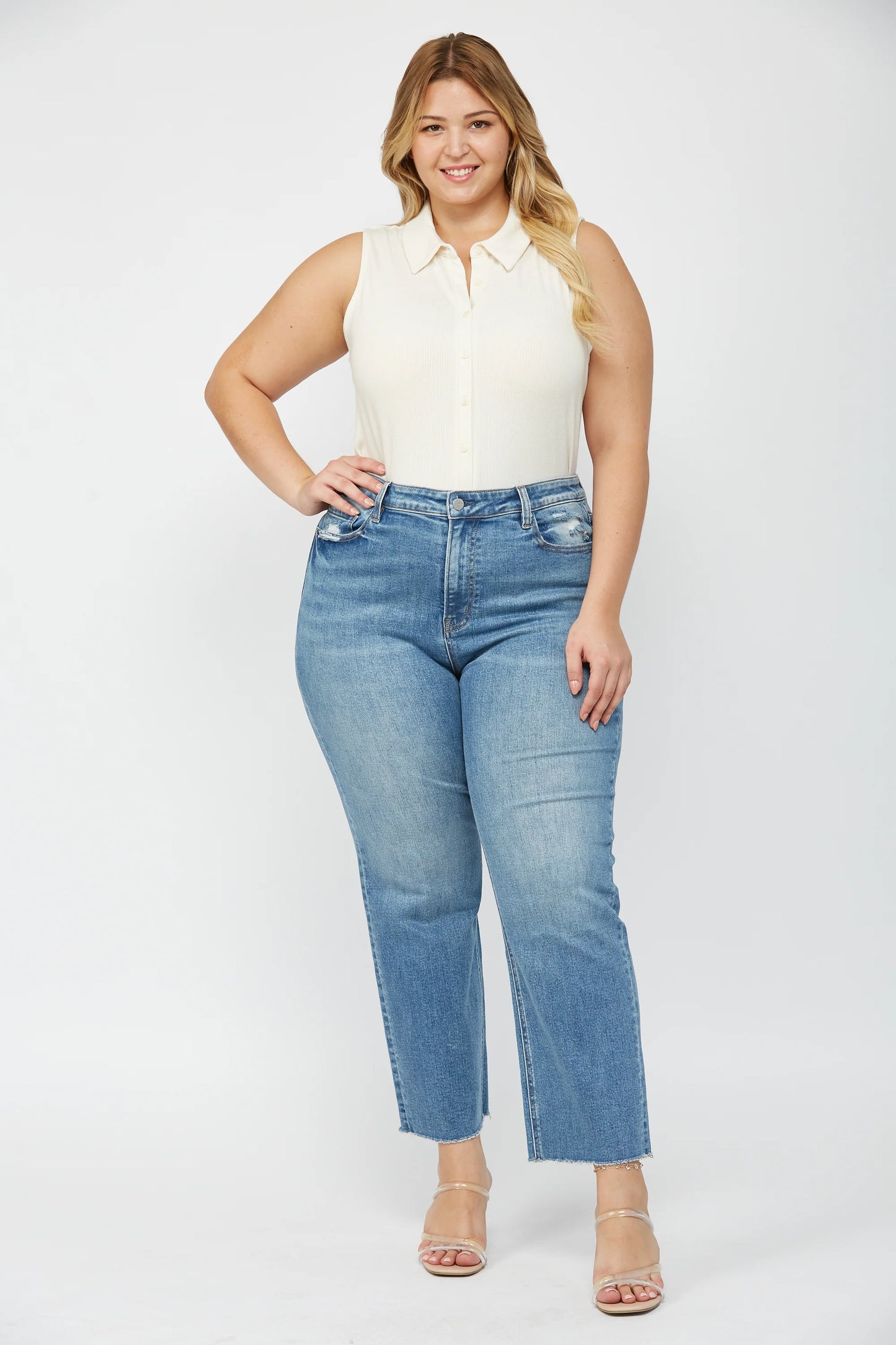 Super High Rise Straight Leg Denim