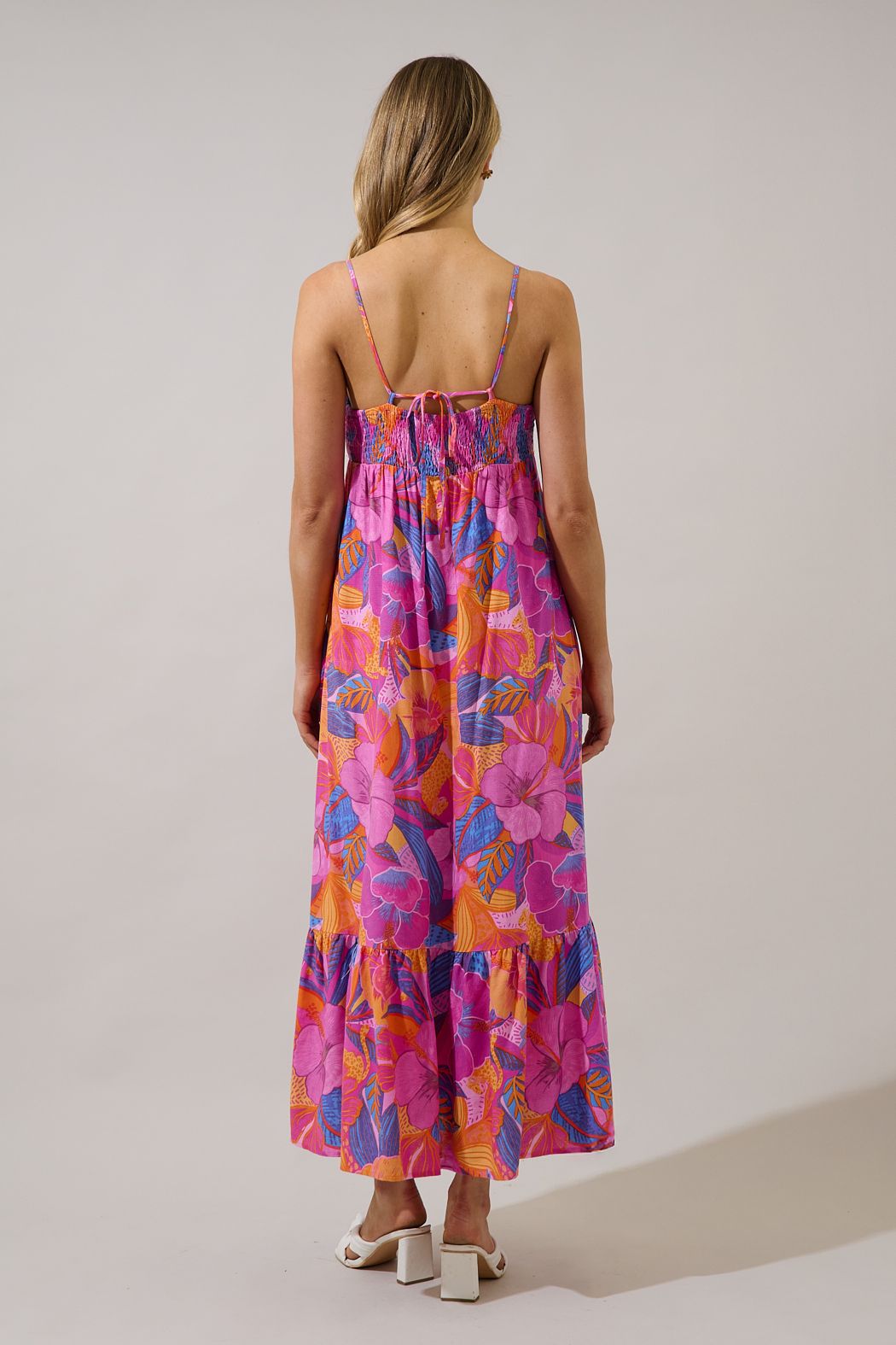 Valle Tie Back Maxi Dress