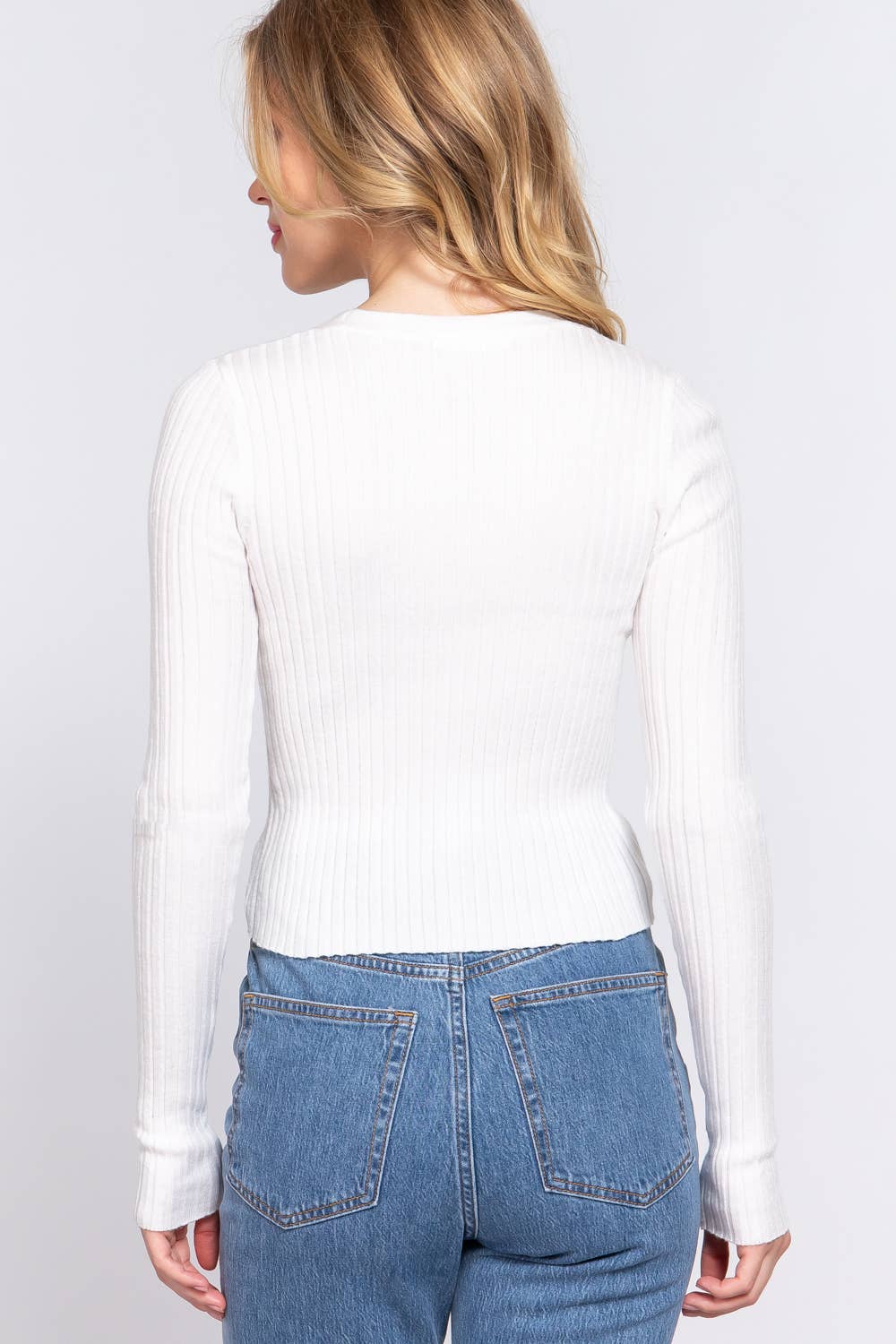 V-neck Fitted Cardigan