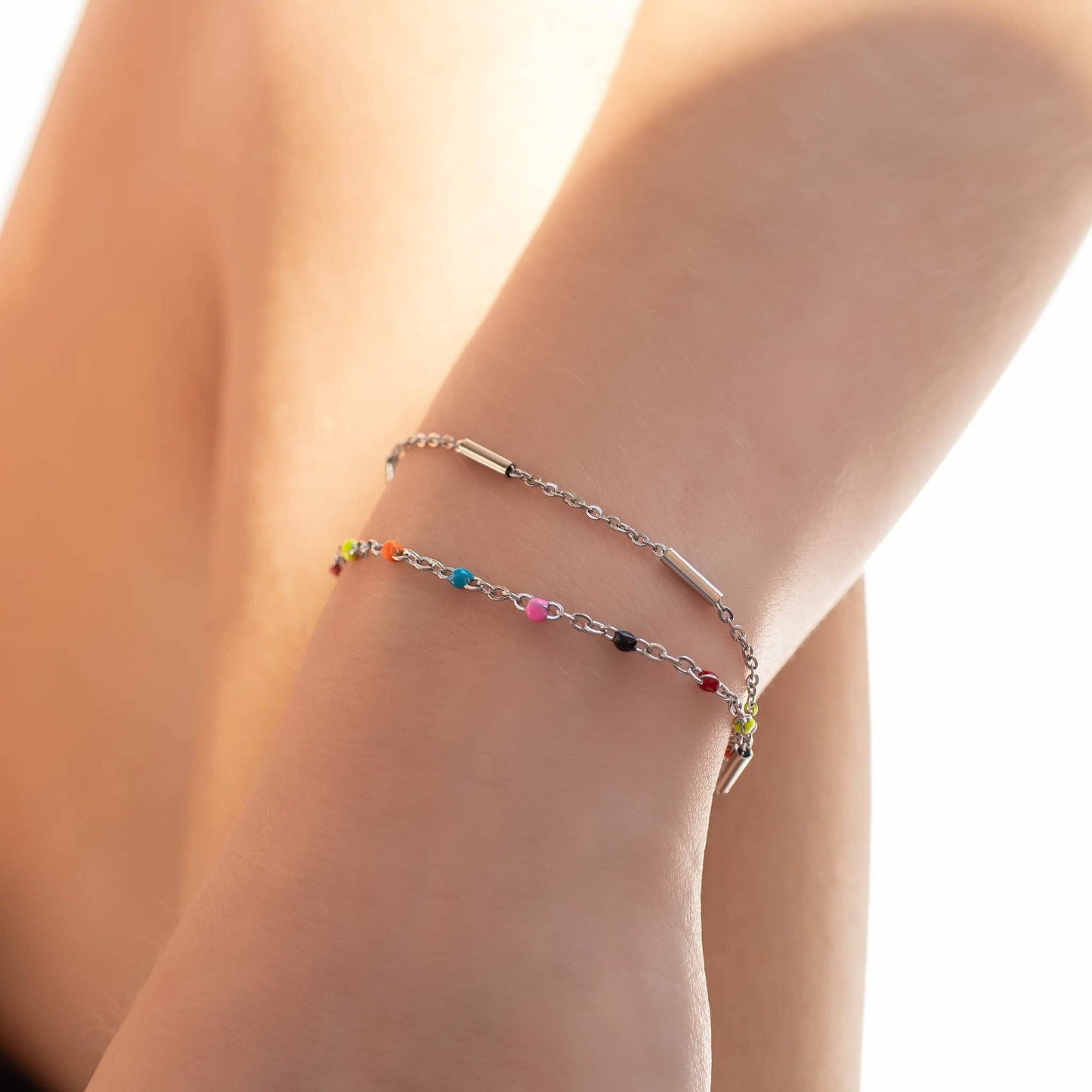 Stainless Muti Color Confetti Bracelet