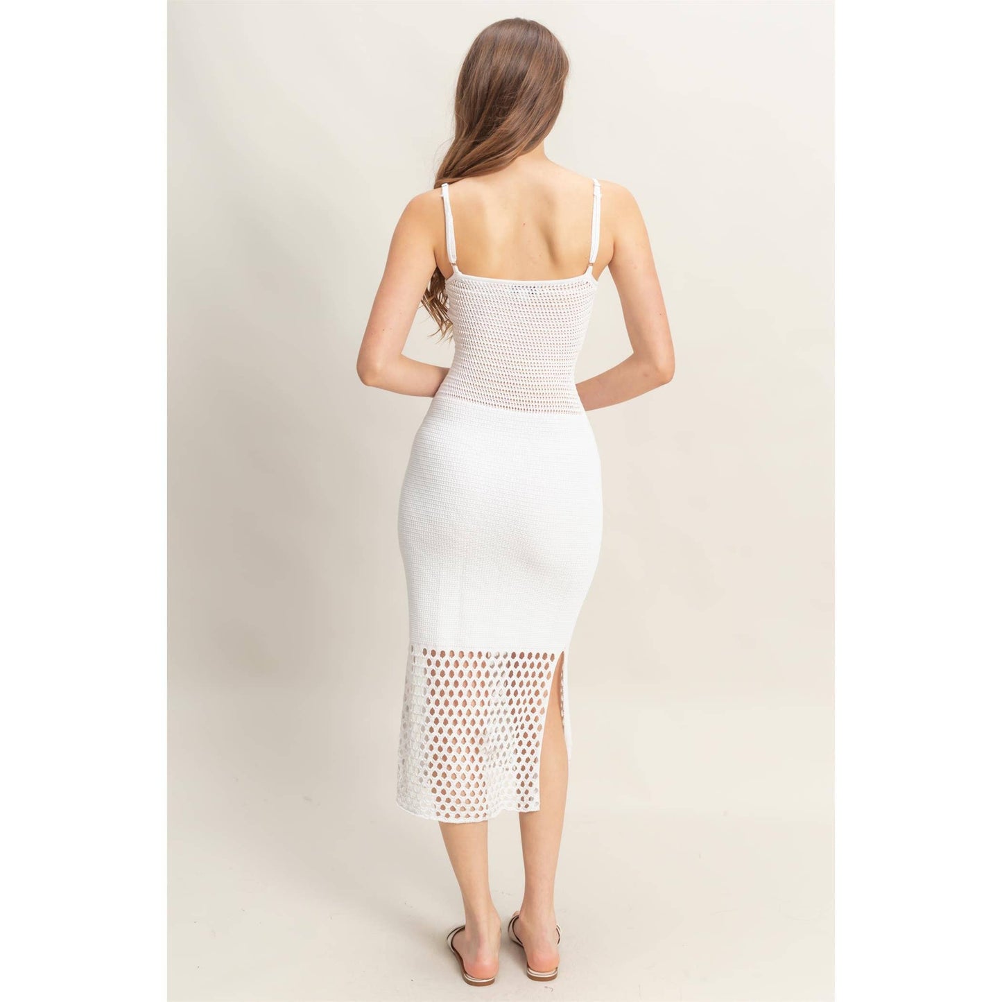 Stitch Spaghetti Strap Bodycon Dress