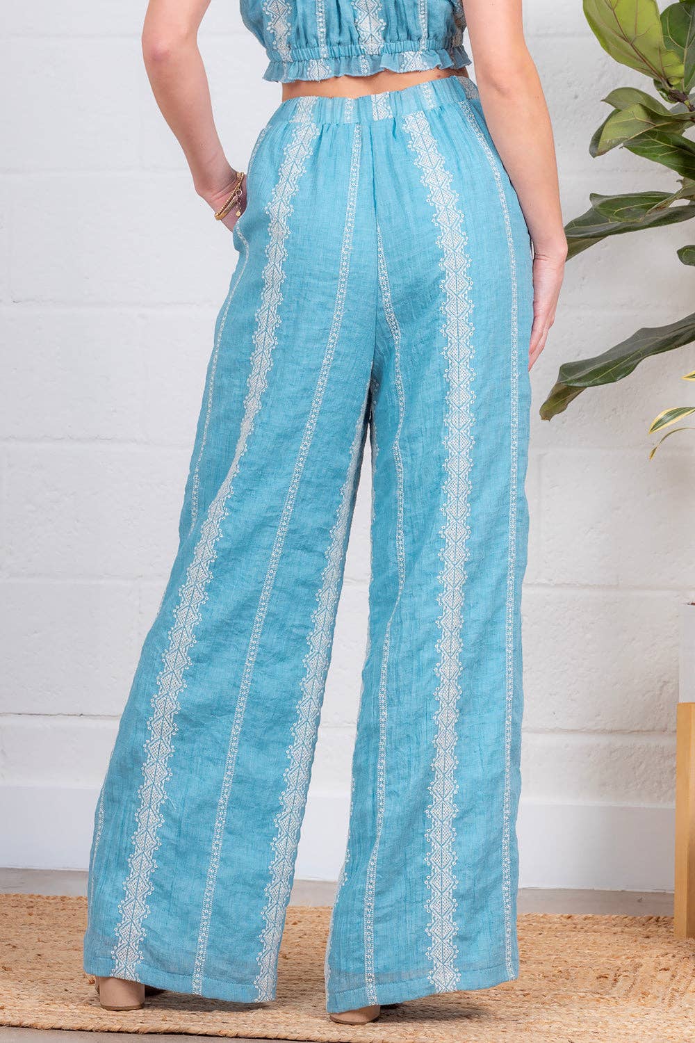 Eyelet Lace Drawstring Pants