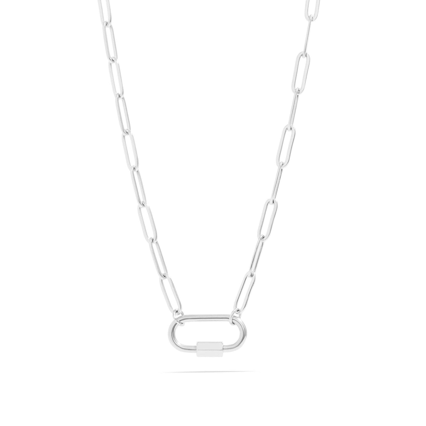 Carabiner Paperclip Necklace 16"