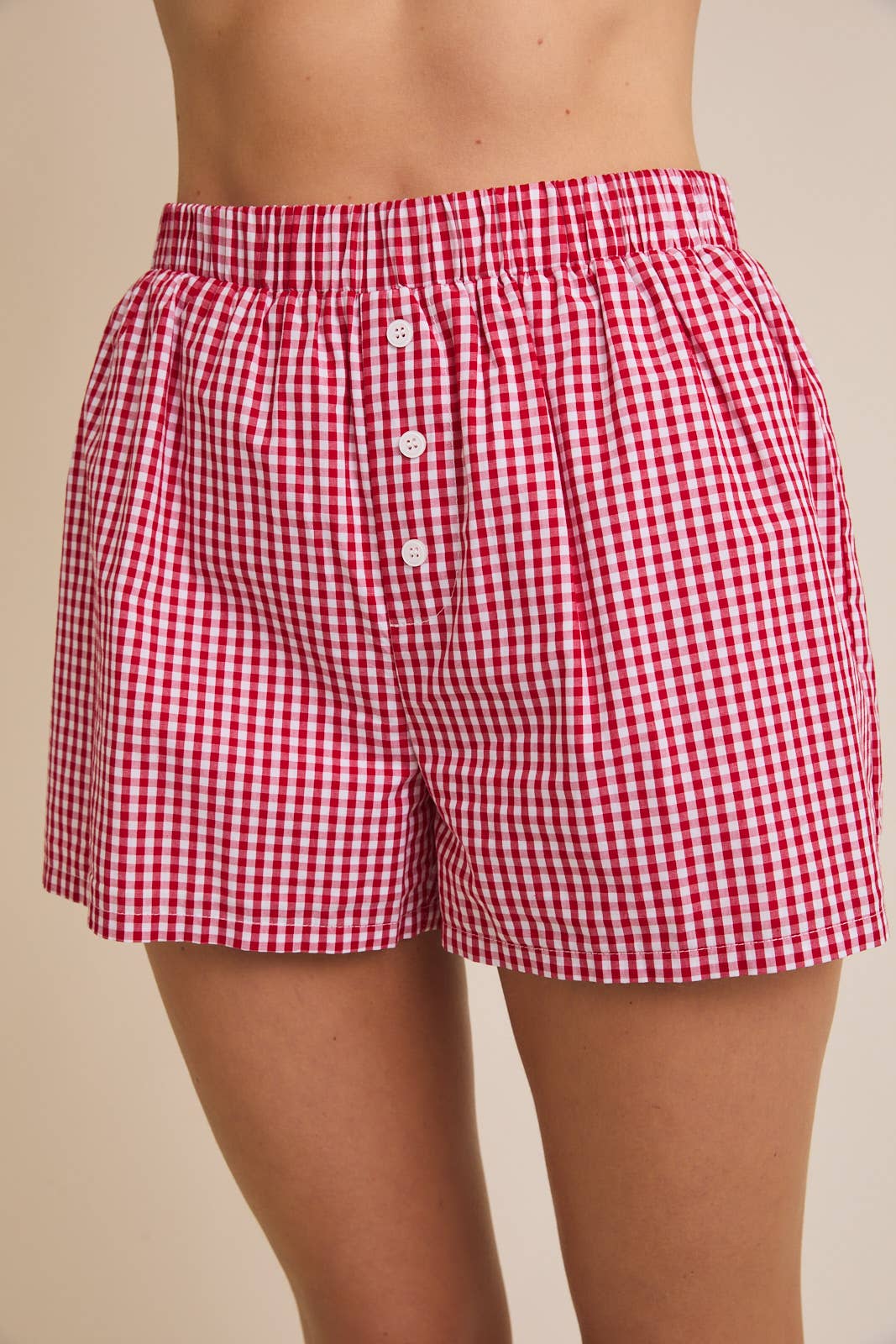 PLUS GINGHAM BOXER SHORTS