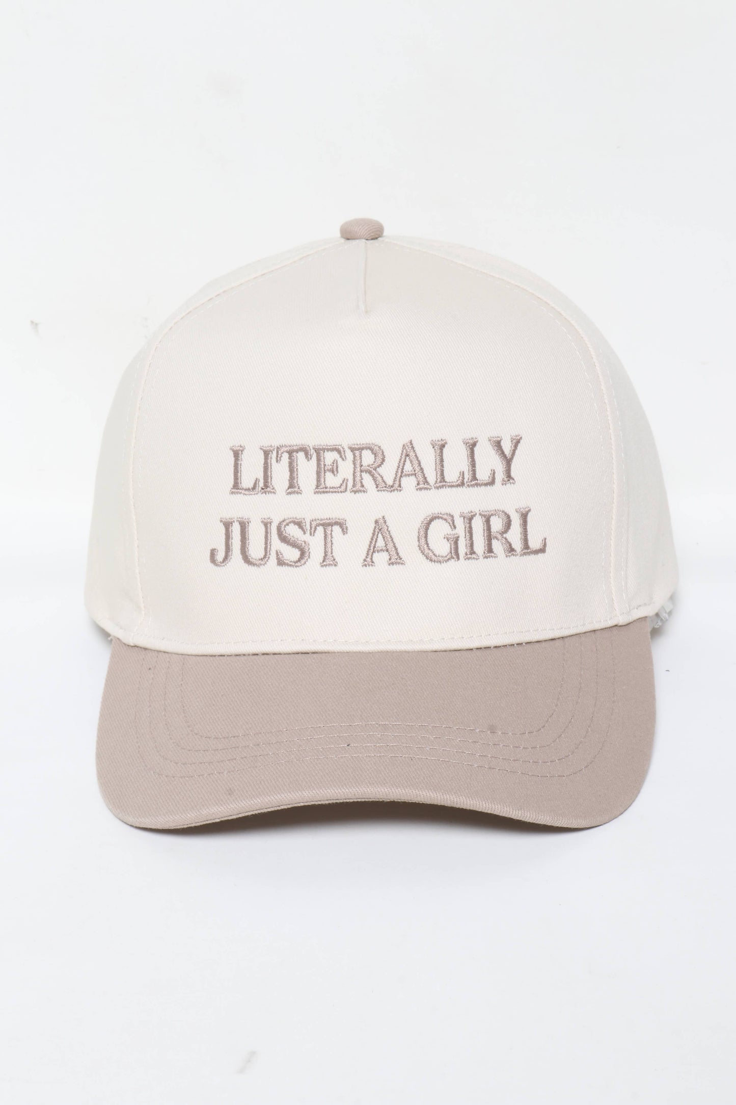 LITERALLY JUST A GIRL Baseball Hat