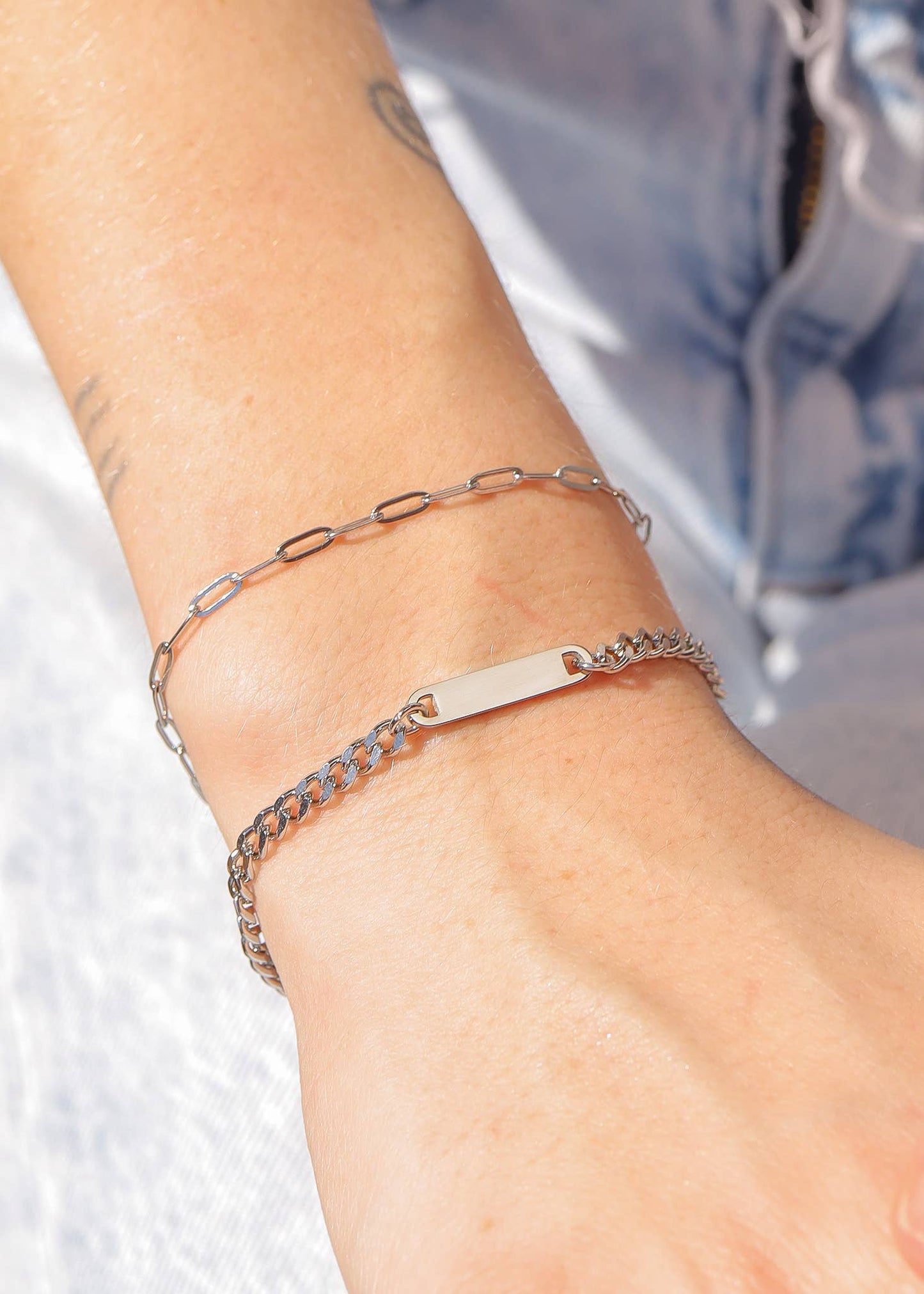 Paperclip Chain Bracelet: 2.5mm