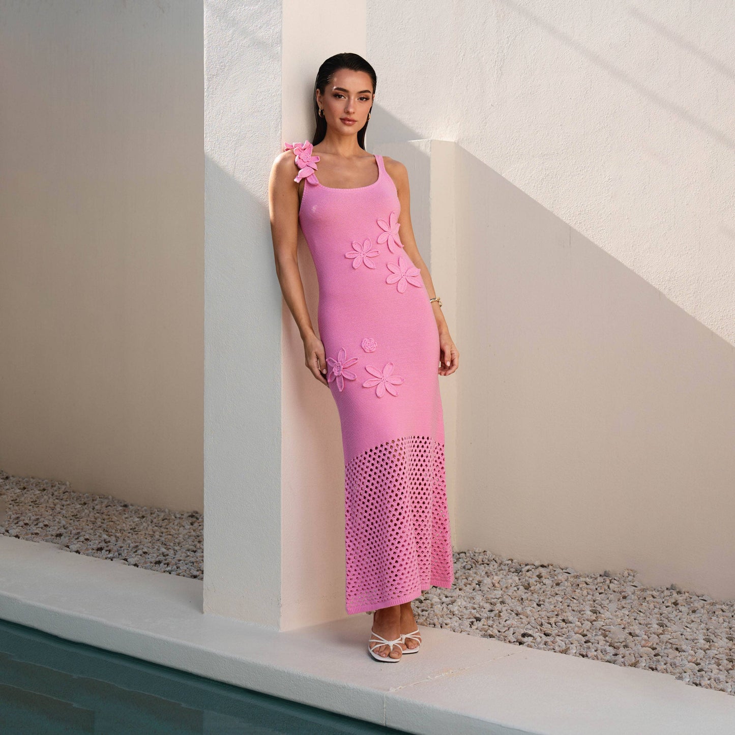 Floral Knit Maxi Dress
