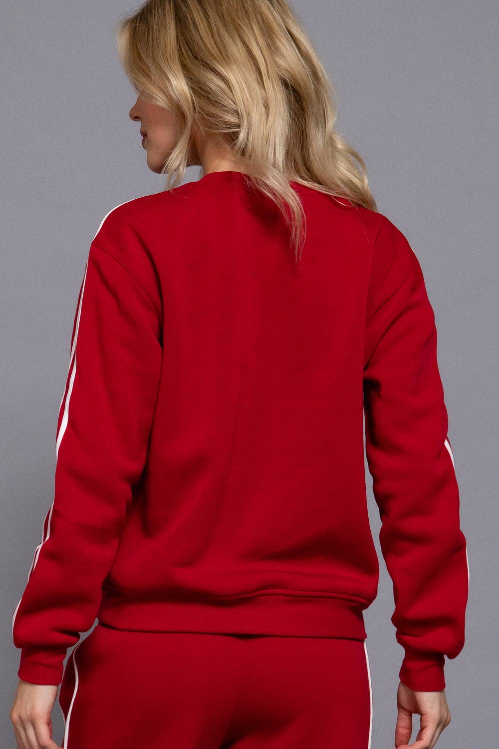 Side Line Stripe Crewneck Sweatshirt