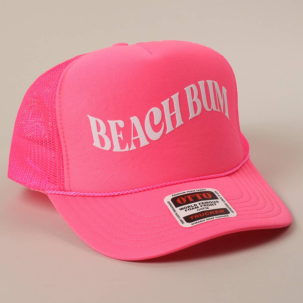 BEACH BUM Mesh Back Trucker Hat
