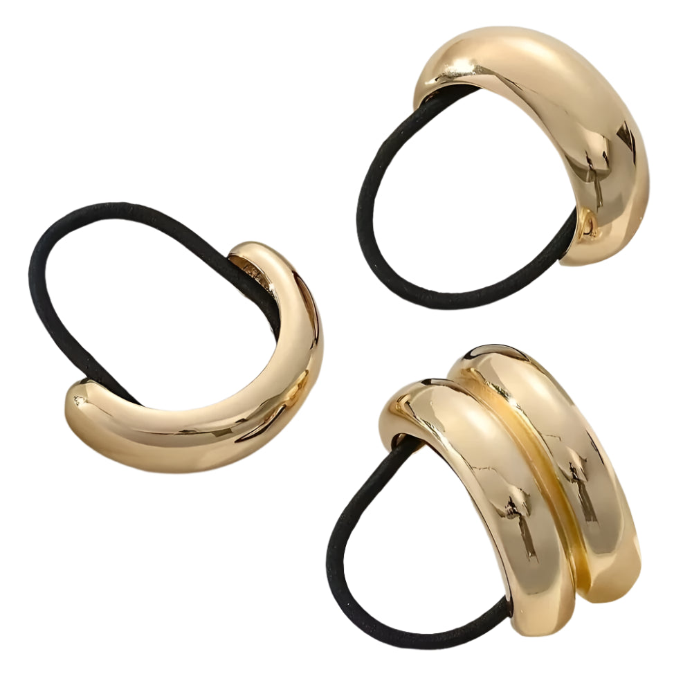 Cuff Arched Metal Hair Ties Set of 3