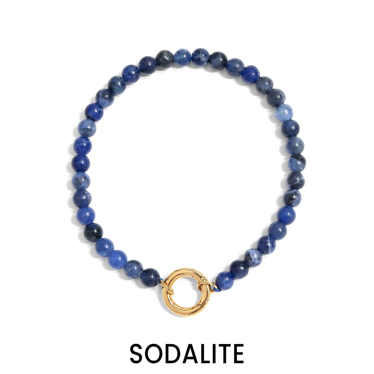 Semi Precious Stone Charm Keeper Bracelet