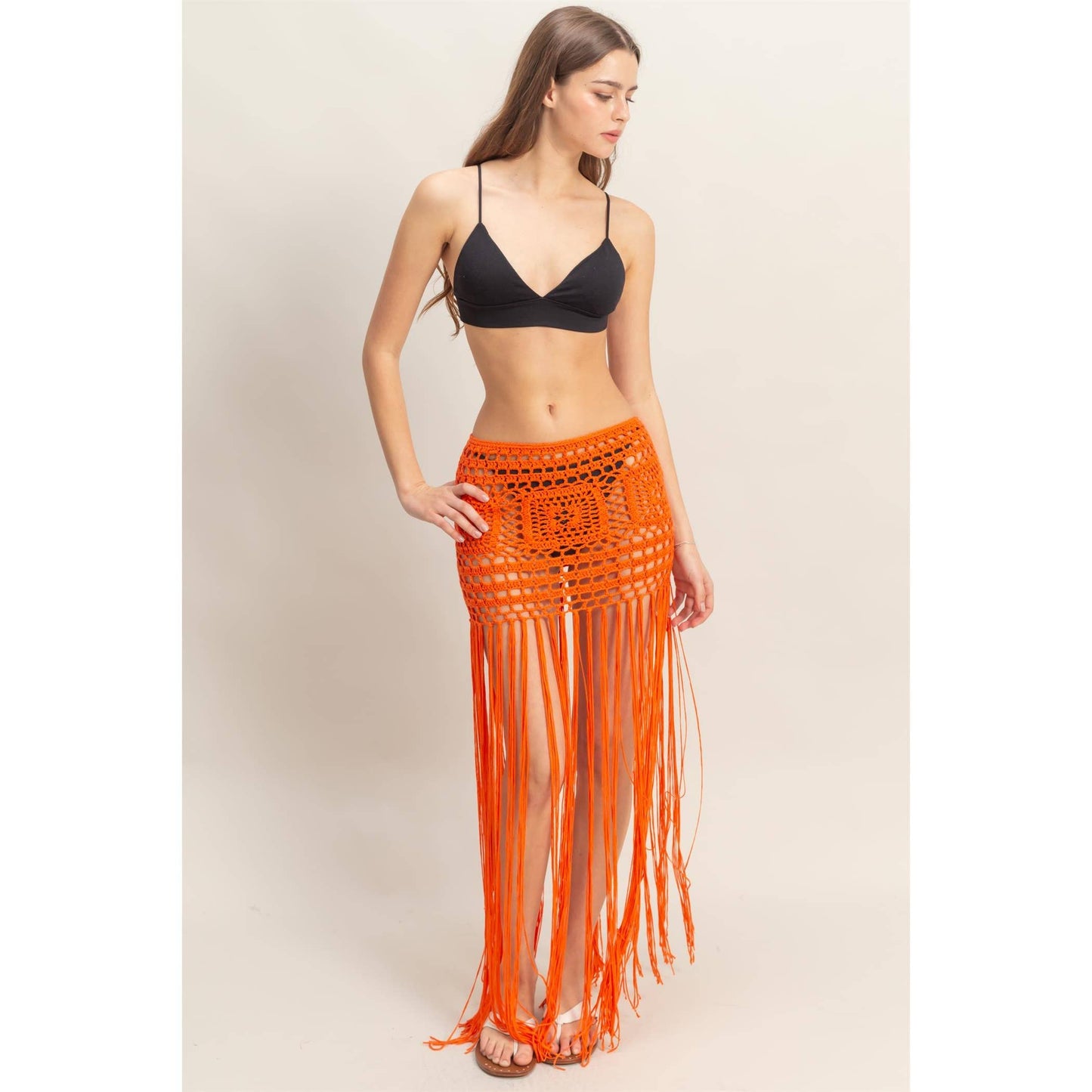 Summery Crochet Coverup Skirt