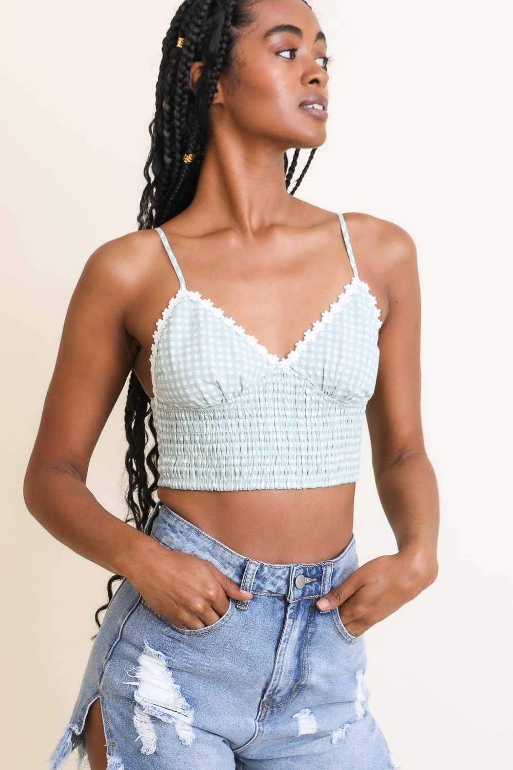 Gingham Crop Top
