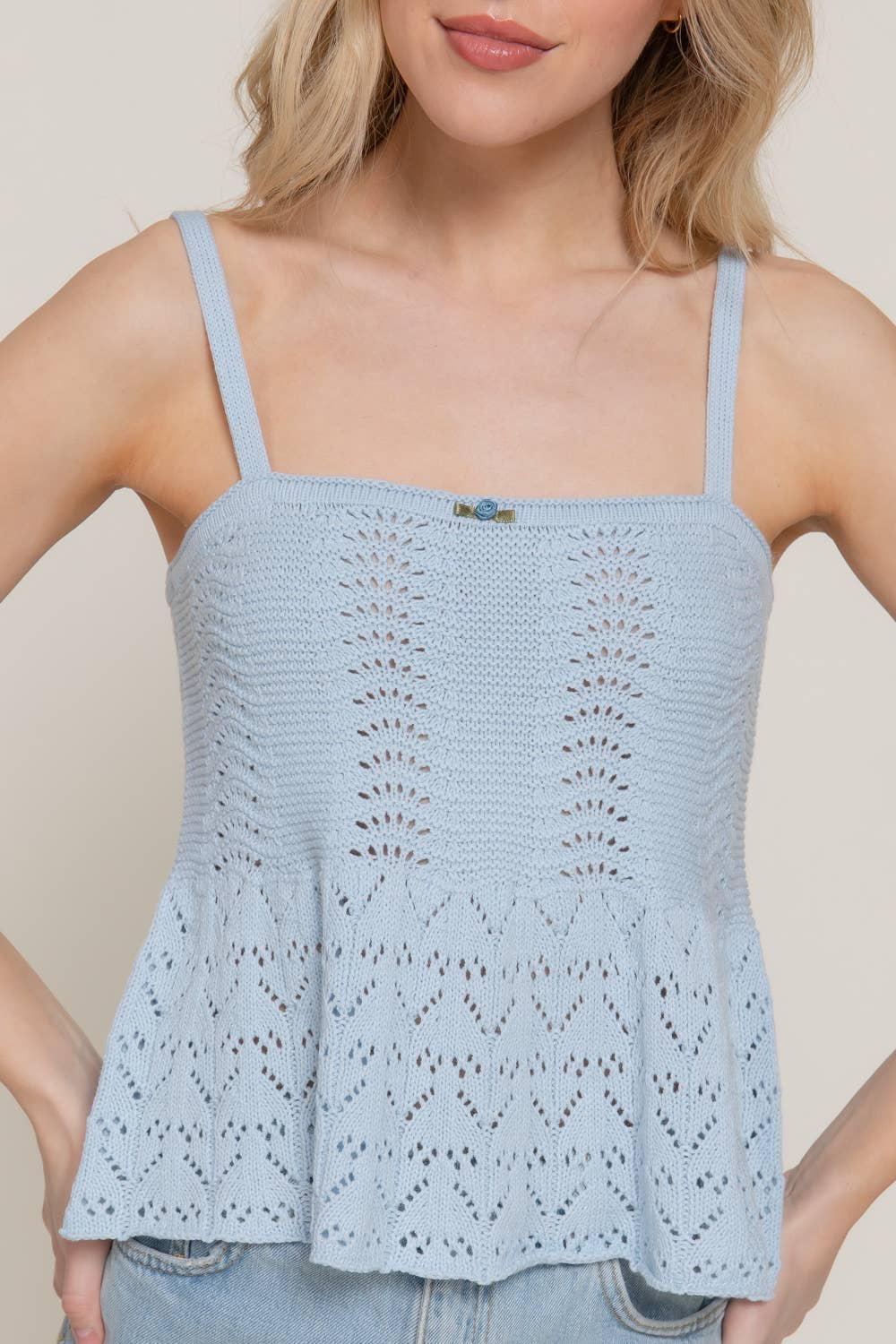 Pointelle Tank Sweater