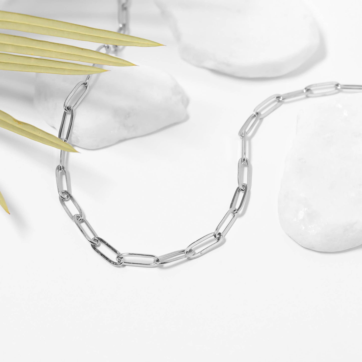 Stainless Paperclip Chain Necklace 18"/ 4mm